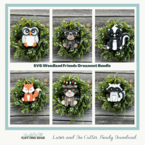 SVG Woodland Ornament Bundle